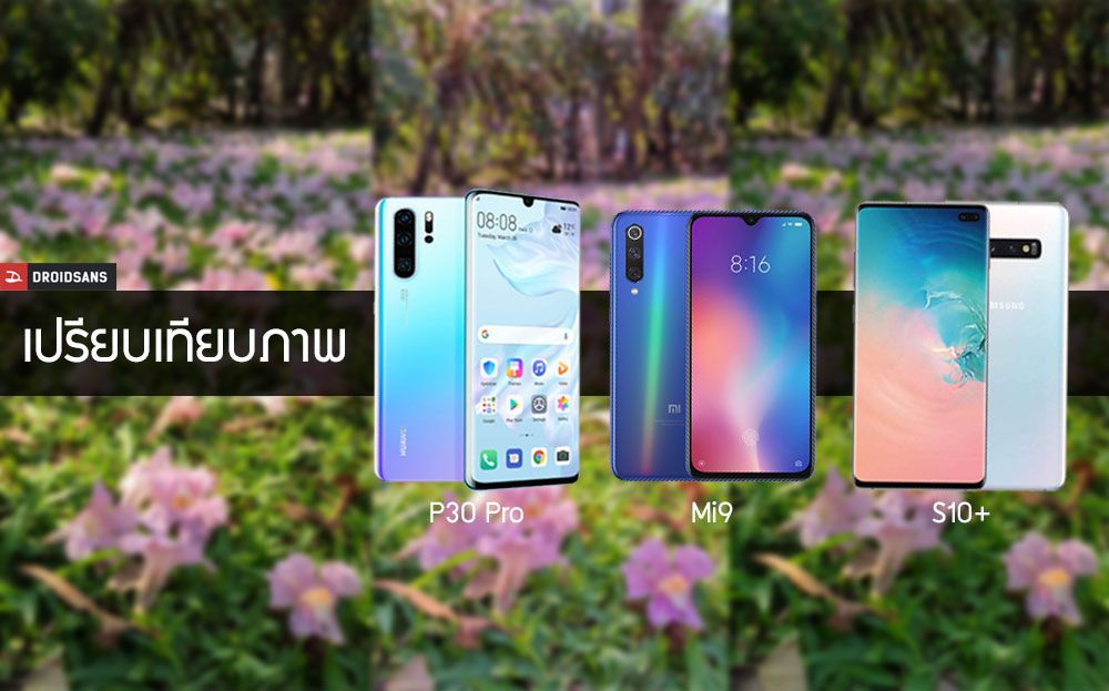 เปรียบเทียบกล้อง Huawei P30 Pro, Galaxy S10+ และ Xiaomi Mi 9 สีสันรายละเอียดเหมือนหรือต่างกันแค่ไหน