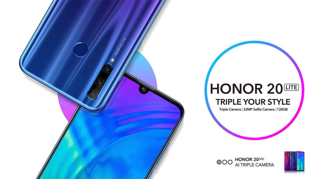 เปิดตัว Honor 20 Lite มือถือ 3 กล้องความละเอียด 24MP มาพร้อมกล้องเซลฟี่ 32MP ในราคา 8 พันมีทอน