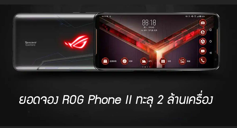 ของมันแรง! ยอดจอง ASUS ROG Phone II ในจีนทะลุกว่า 2 ล้านเครื่องแล้ว