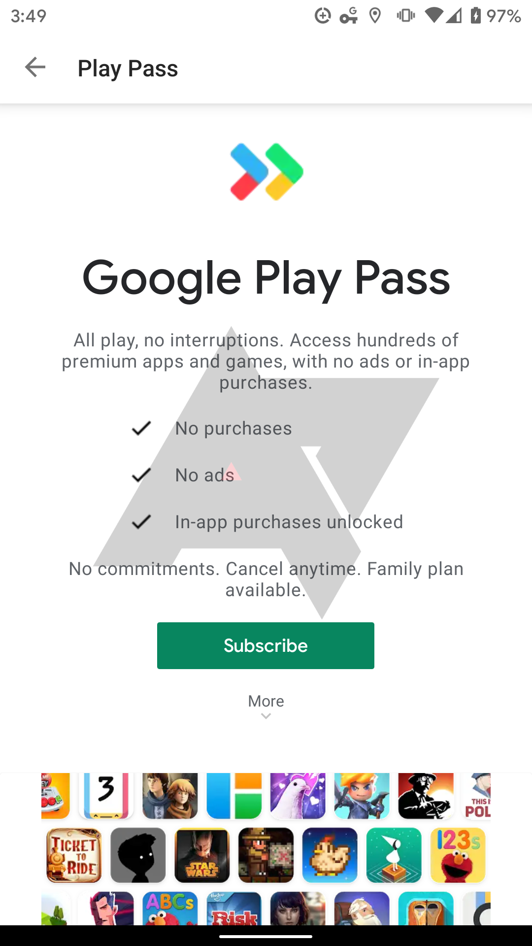 Google กำลังทดสอบ Play Pass ให้เล่นเกมและใช้แอปต่างๆ ในระบบสมัครสมาชิก ค่าบริการเดือนละ 155 บาท