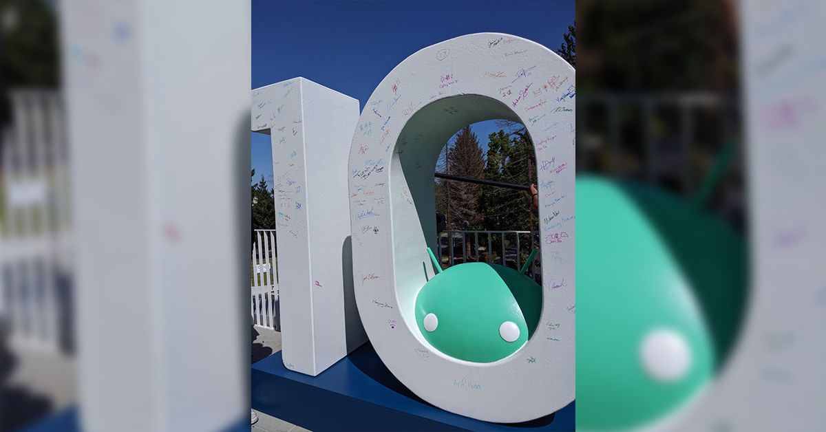 Google เปิดตัวรูปปั้น Android 10 หน้าสำนักงานใหญ่ Googleplex