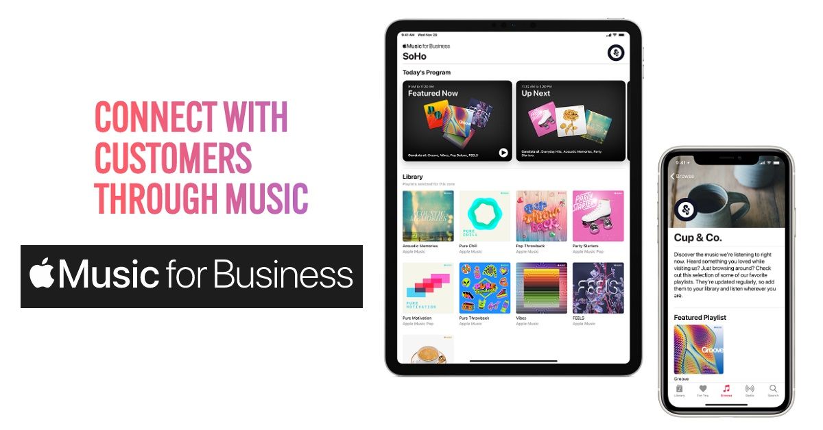 เจ้าของร้านสบายใจ…Apple เปิดตัว Apple Music for Business เปิดเพลงให้ลูกค้าฟังในร้านได้ไม่ต้องกลัวลิขสิทธิ์