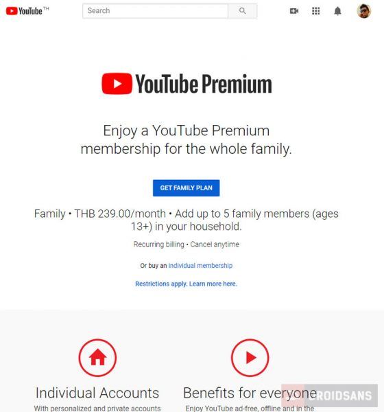Youtube Premium และ Youtube Music เปิดให้บริการในไทยแล้ว ดูยูทูปและฟังเพลงไม่มีโฆษณา  ทดลองใช้ฟรี หาเพื่อนร่วมตี้ได้ 6 คน | Droidsans