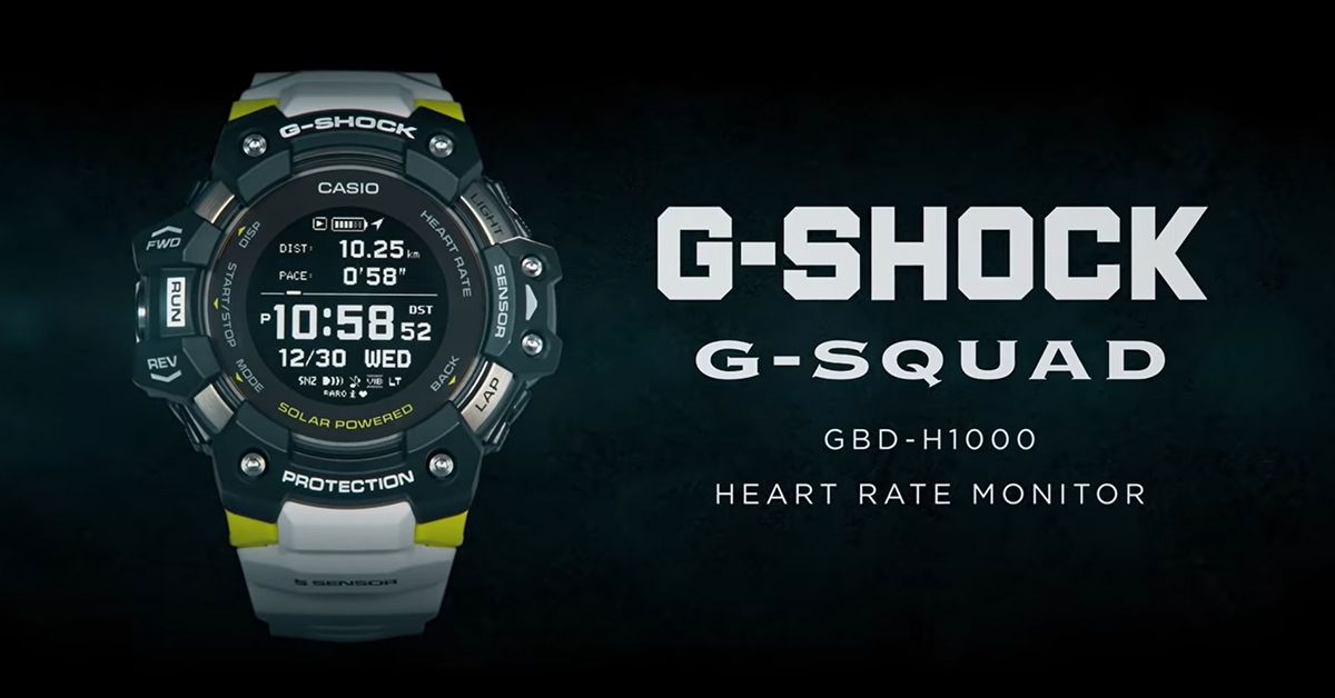 G-SHOCK GBD-H1000 สมาร์ทวอชสายสปอร์ต วัดหัวใจ มี GPS แบตอึด 12 เดือน กันน้ำลึก 200 เมตร ราคาประมาณ 14,300 บาท