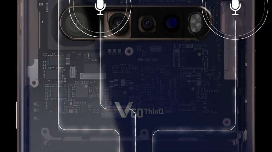 ภาพเรนเดอร์ LG V60 ThinQ เผยกล้องหลัง 4 ตัว, ไมค์ 4 ตัว, รูหูฟัง 3.5 มม. และแบตเตอรี่จุใจ 5,000 mAh