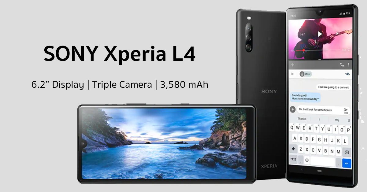 Sony Xperia L4 เผยโฉม มาพร้อมจอ 21:9 ขนาด 6.2″ กล้องหลัง 3 ตัว และแบตเตอรี่ 3,580 mAh