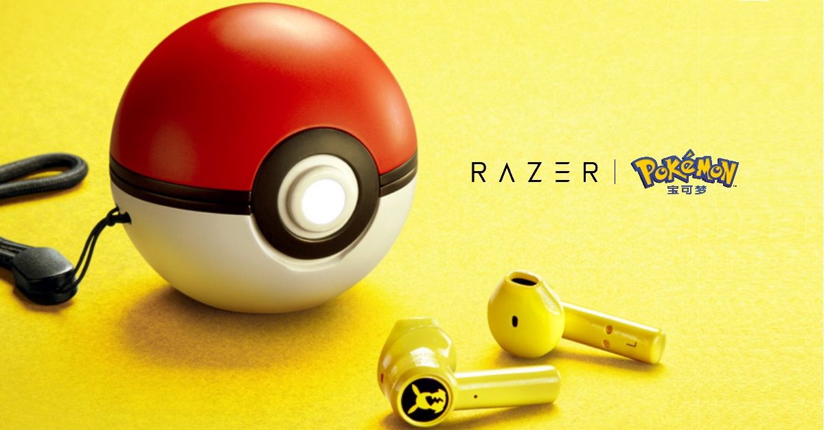 Razer เปิดตัวหูฟังไร้สาย Pikachu True Wireless Earbuds มาพร้อมเคสแบตเตอรี่ Poké Ball