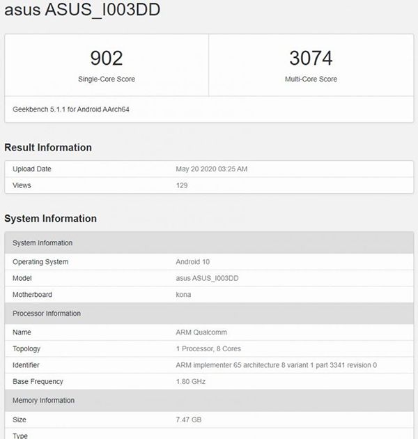 TENAA เผยสเปค ASUS ROG Phone III มาพร้อมจอ 6.59 นิ้ว แบต 5800 mAh