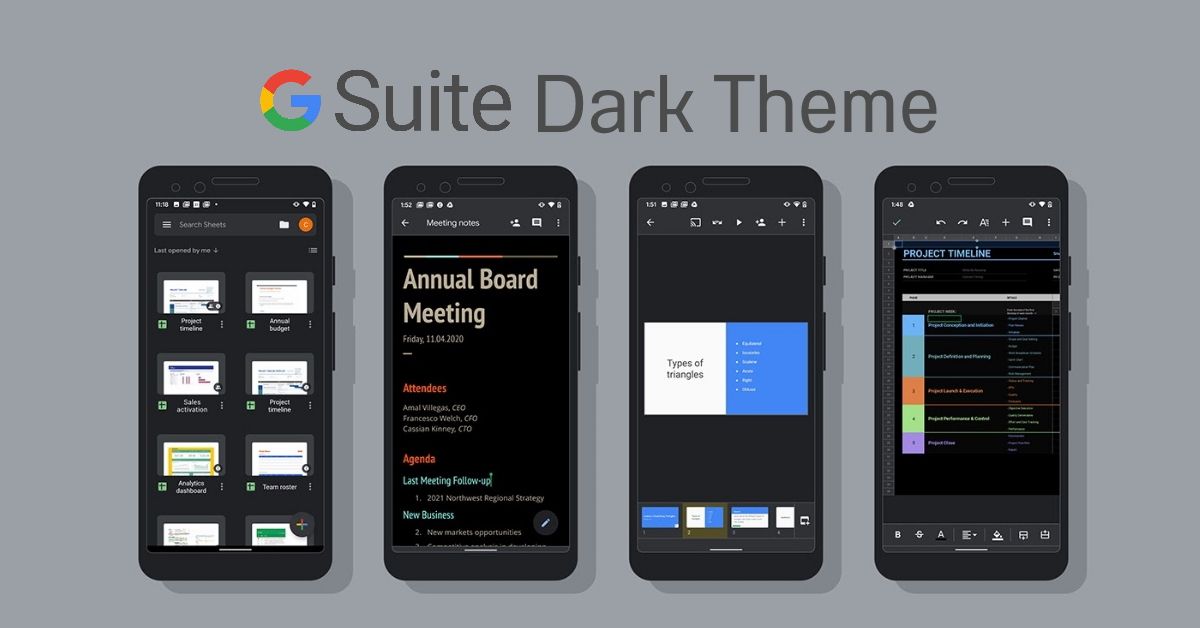 Google เริ่มปล่อยอัปเดต Dark Theme ให้แอป Docs, Sheets และ Slides สำหรับ Android