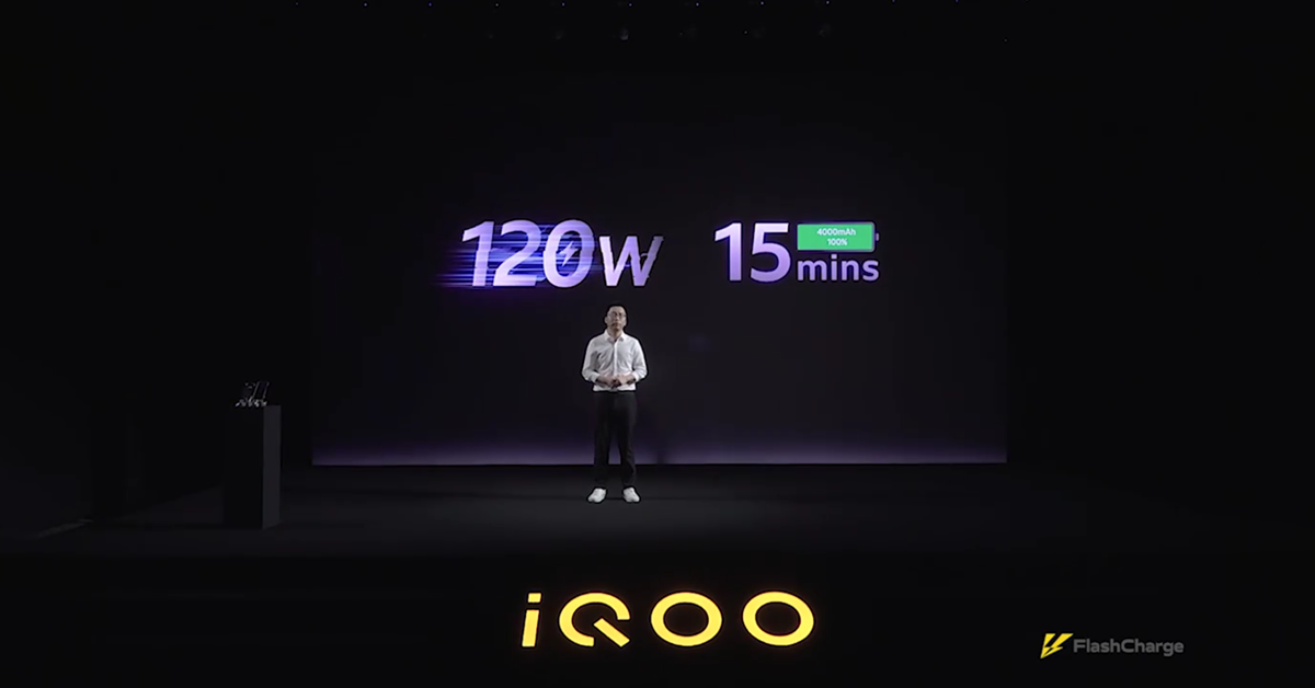 ตัดหน้า OPPO… iQOO เปิดตัวระบบชาร์จเร็ว 120W ชาร์จจาก 0 – 100% ใช้เวลาแค่ 15 นาที