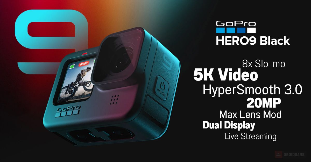 เปิดตัว GoPro Hero 9 Black แอ็คชั่นแคม 2 จอ, ถ่ายวิดีโอ 5K, กันสั่น HyperSmooth 3.0 และแบตอึดกว่าเดิม 30%