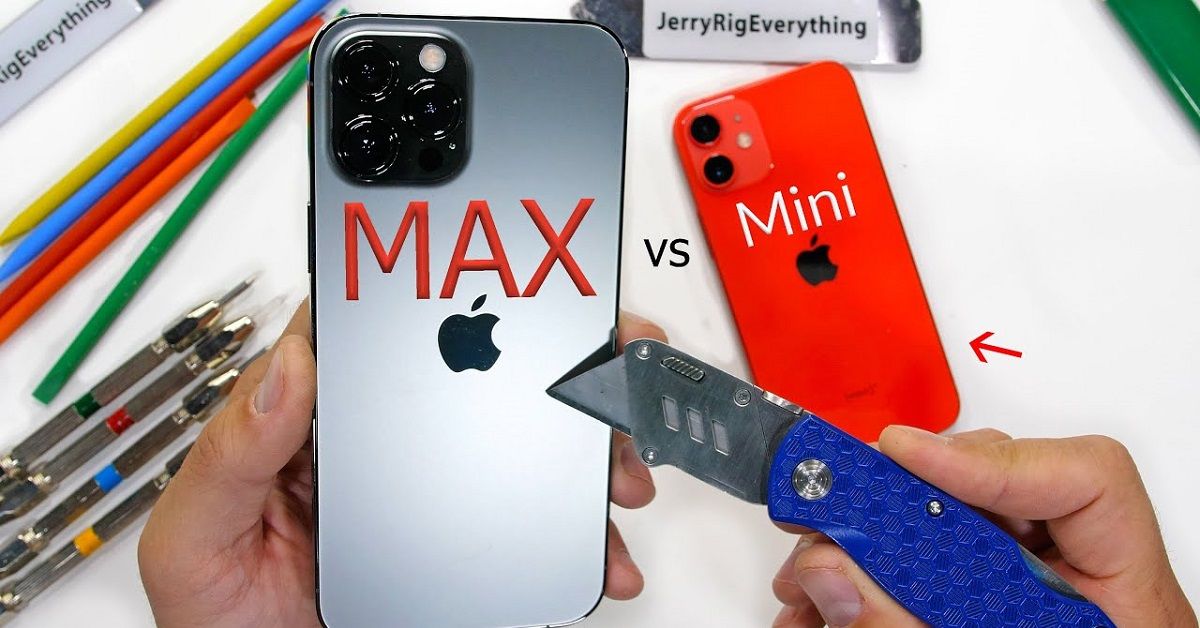 iPhone 12 mini และ iPhone 12 Pro Max ถึงมือ JerryRigEverything ทดสอบความทนทาน