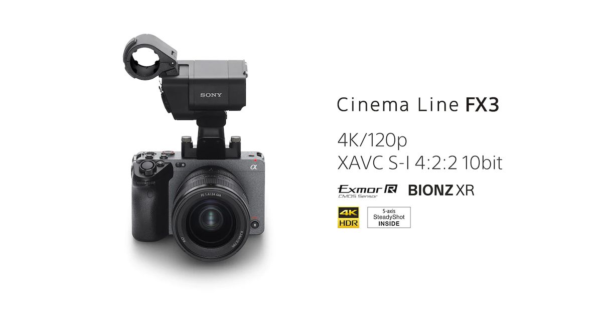 เปิดตัว Sony FX3 กล้อง Cinema Line เซนเซอร์ฟูลเฟรม ถ่ายวิดีโอสูงสุด 4K ที่ 120fps