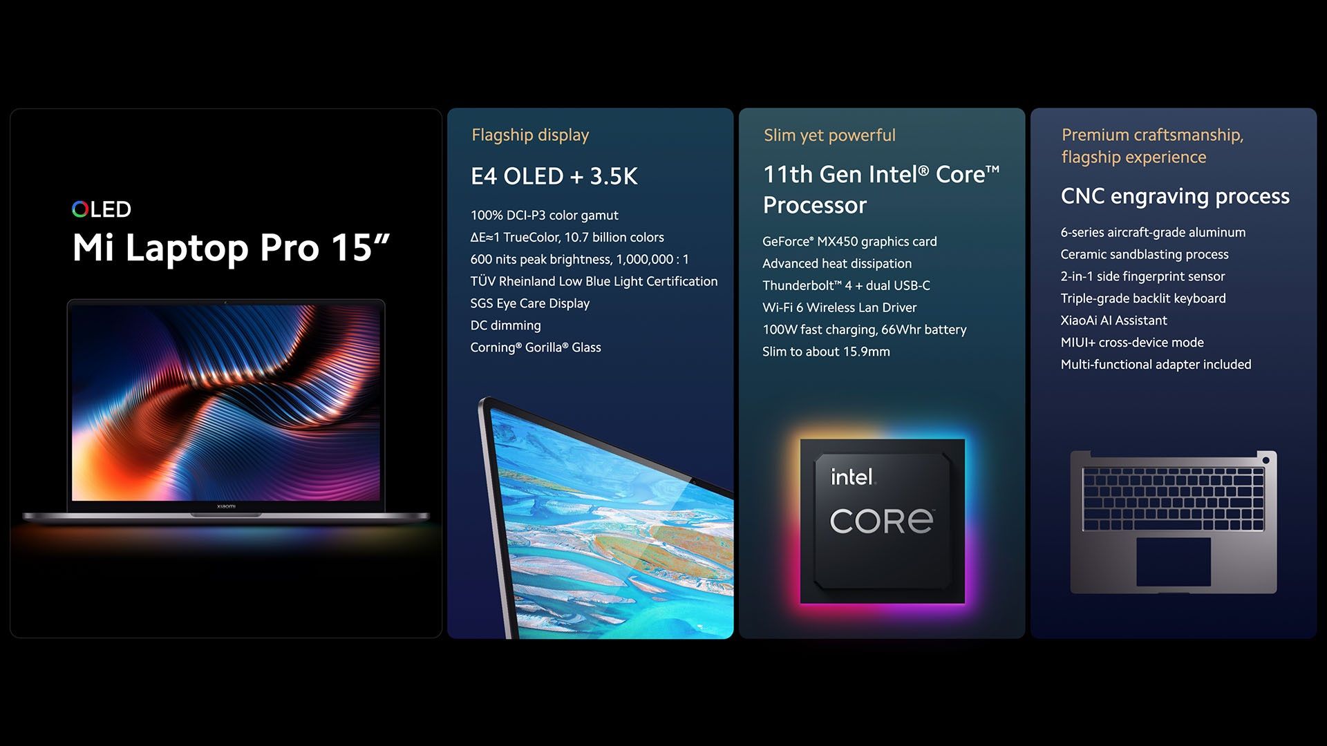 Xiaomi เปิดตัว Mi Notebook Pro 14 และ 15 จอความละเอียดสูงสุด 3.5K E4 ...