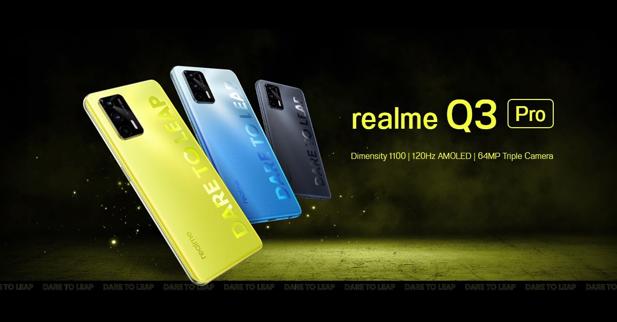 เปิดตัว realme Q3 Pro 5G จอ AMOLED ขนาด 6.43″, ชิป Dimensity 1100 ฝาหลังเรืองแสงได้ พ่วงด้วย realme Q3 5G และ Q3i 5G