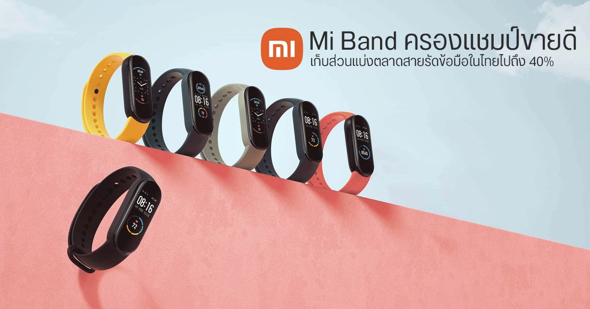 Xiaomi ยืนหนึ่ง ส่ง Mi Band และ Mi Watch ครองตลาดอุปกรณ์สวมใส่ในไตรมาสแรก Samsung ขยับขึ้่นมาเป็นอันดับ 2