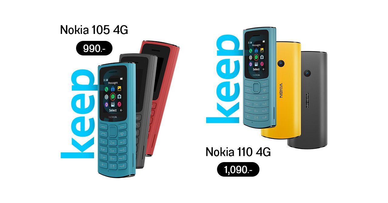 สเปค Nokia 105 4G, Nokia 110 4G มือถือปุ่มกด ใส่ได้ 2 ซิม แบตอึด 18 วัน ราคาเริ่มต้น 990 บาท