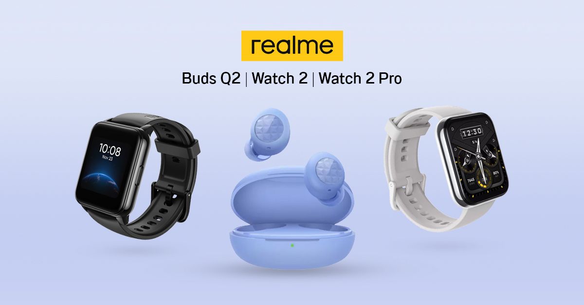 เปิดราคา realme Buds Q2, realme Watch 2 และ realme Watch 2 Pro เริ่มต้นแค่ 999 บาท