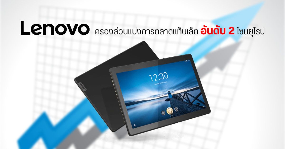 แท็บเล็ต Lenovo ขายดี พุ่งขึ้นมาอยู่อันดับ 2 ในตลาดโซนยุโรปตะวันตก ส่วน Samsung หล่นมาอันดับ 3