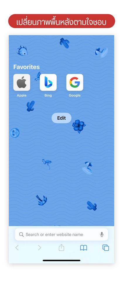 TIPS | Safari บน iOS 15 – ย้ายแท็บค้นหาไปด้านบน, เปลี่ยนภาพพื้นหลัง, จับกลุ่มแท็บ