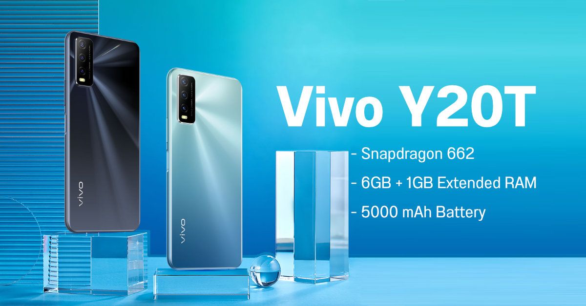 สเปค Vivo Y20T มือถือรุ่นอัปเกรดด้วยชิป Snapdragon 662 พร้อมเทคโนโลยี Extended RAM