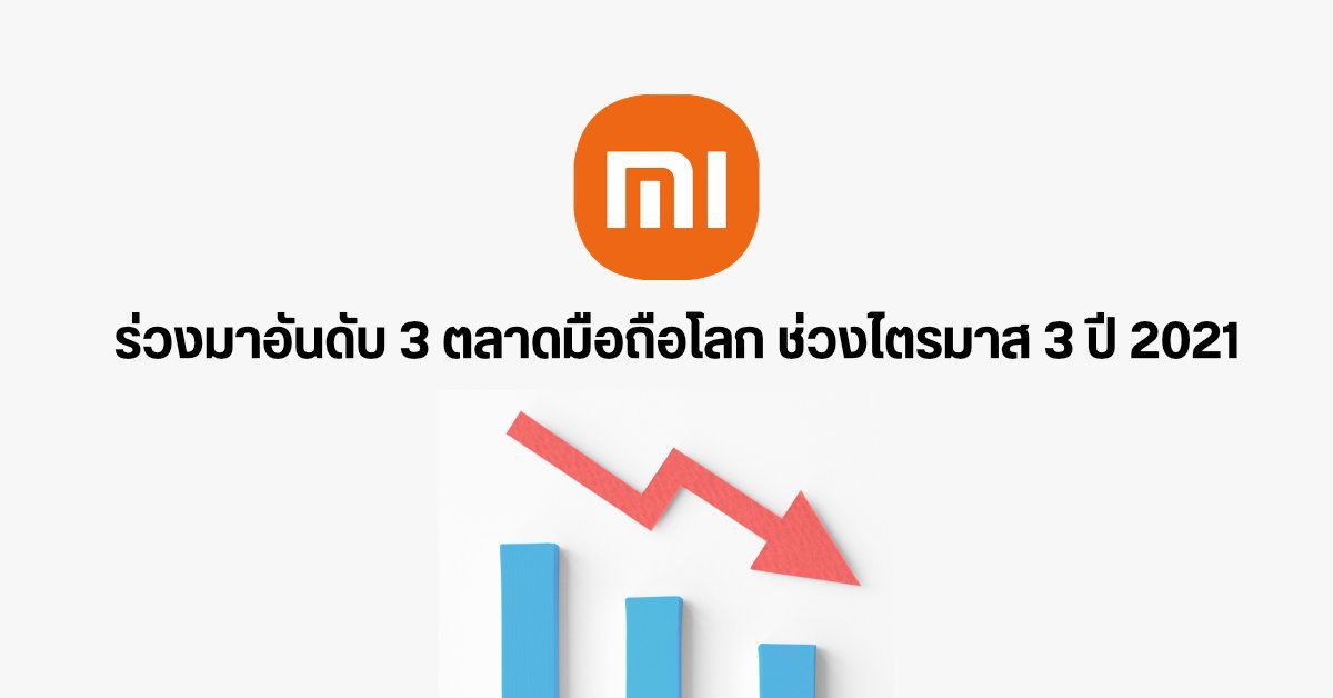 Xiaomi ร่วงลงมาอยู่อันดับ 3 ในตลาดสมาร์ทโฟนโลก หลังครองอันดับ 2 ได้ไตรมาสเดียว