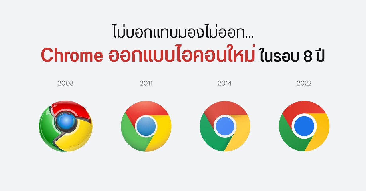 Chrome ปรับดีไซน์ไอคอนใหม่ในรอบ 8 ปี พร้อมออกแบบแยกกันแต่ละ OS