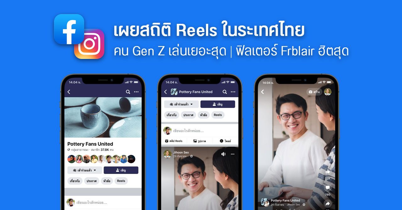 ฟิลเตอร์ Reels ยอดนิยมบน Facebook และ Instagram ในไทย Frblair นำมาอันดับ 1 คน Gen Z เล่นกันเยอะสุด