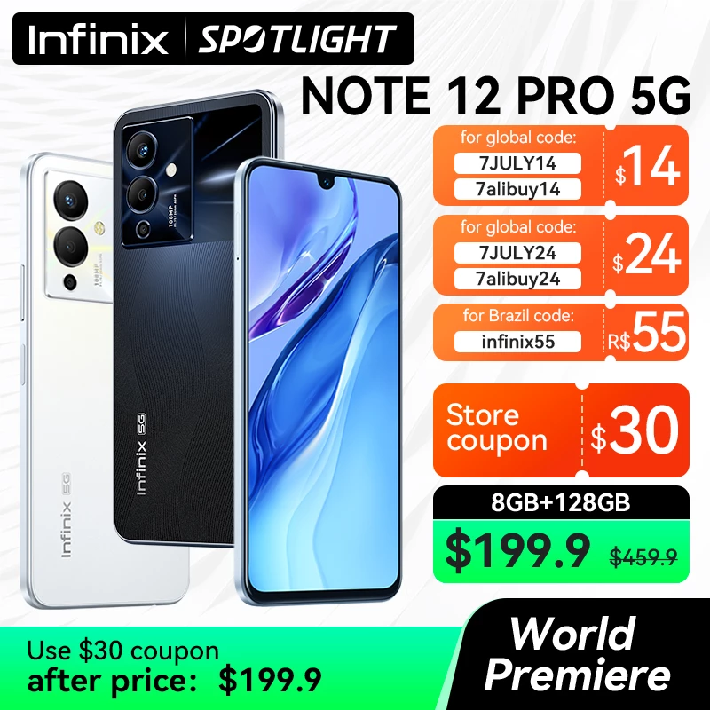 Infinix Note 12 Pro 4G และ Note 12 Pro 5G มือถือสเปคคุ้ม จอ AMOLED กล้อง 108MP เปิดราคาราว 7,300 บาท