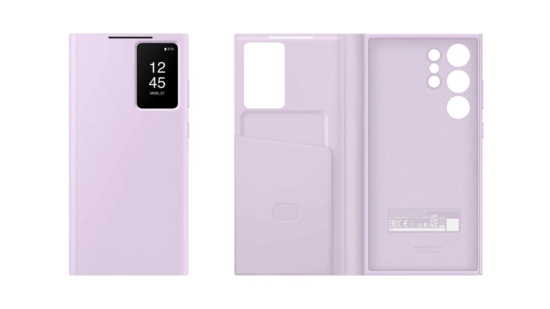 Galaxy S23 Ultra S-View Flip Cover lilac