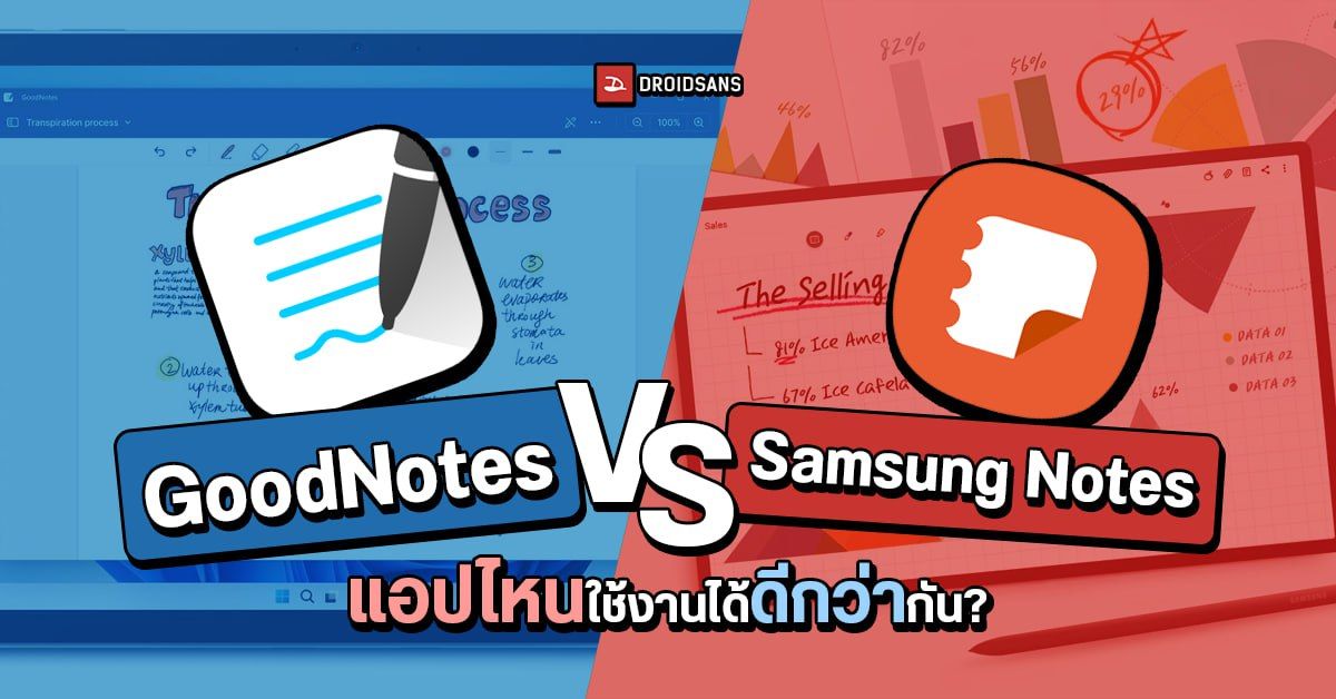 รีวิวเทียบแอปจดโน้ต GoodNotes กับ Samsung Notes อันไหนใช้งานได้ดีกว่ากัน?