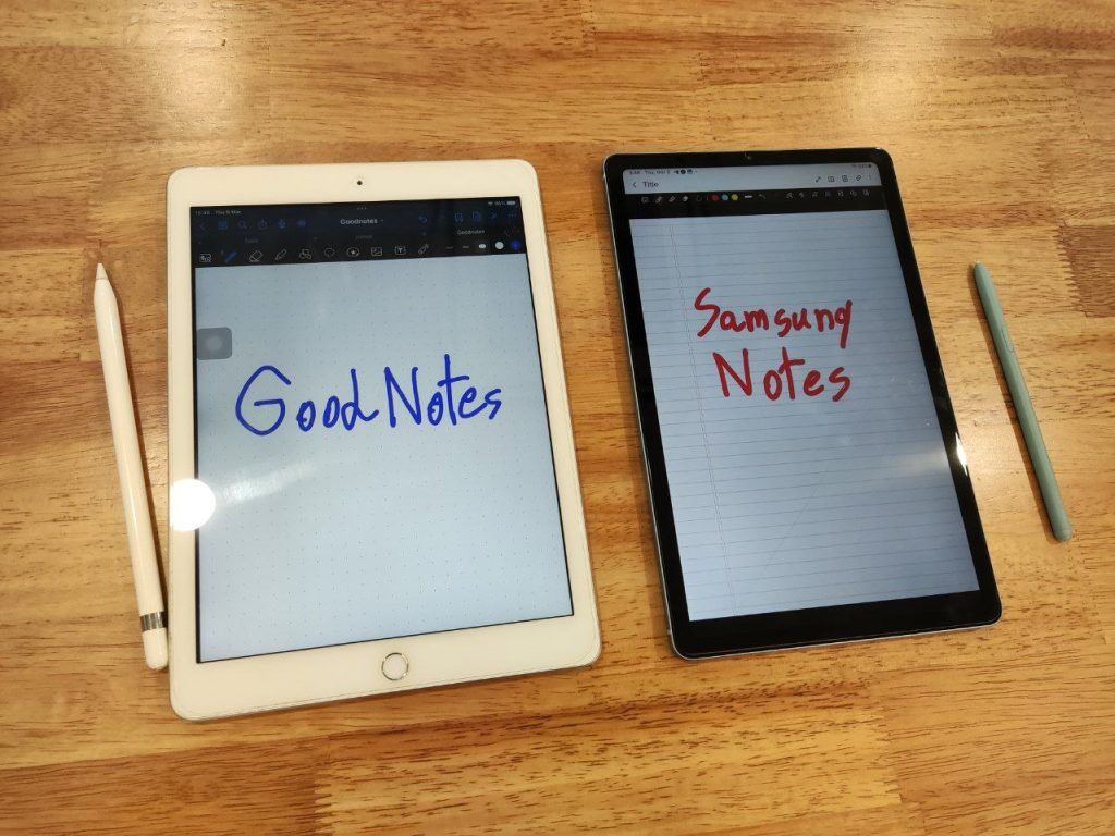 Goodnotes samsung Notes on tablet ipad