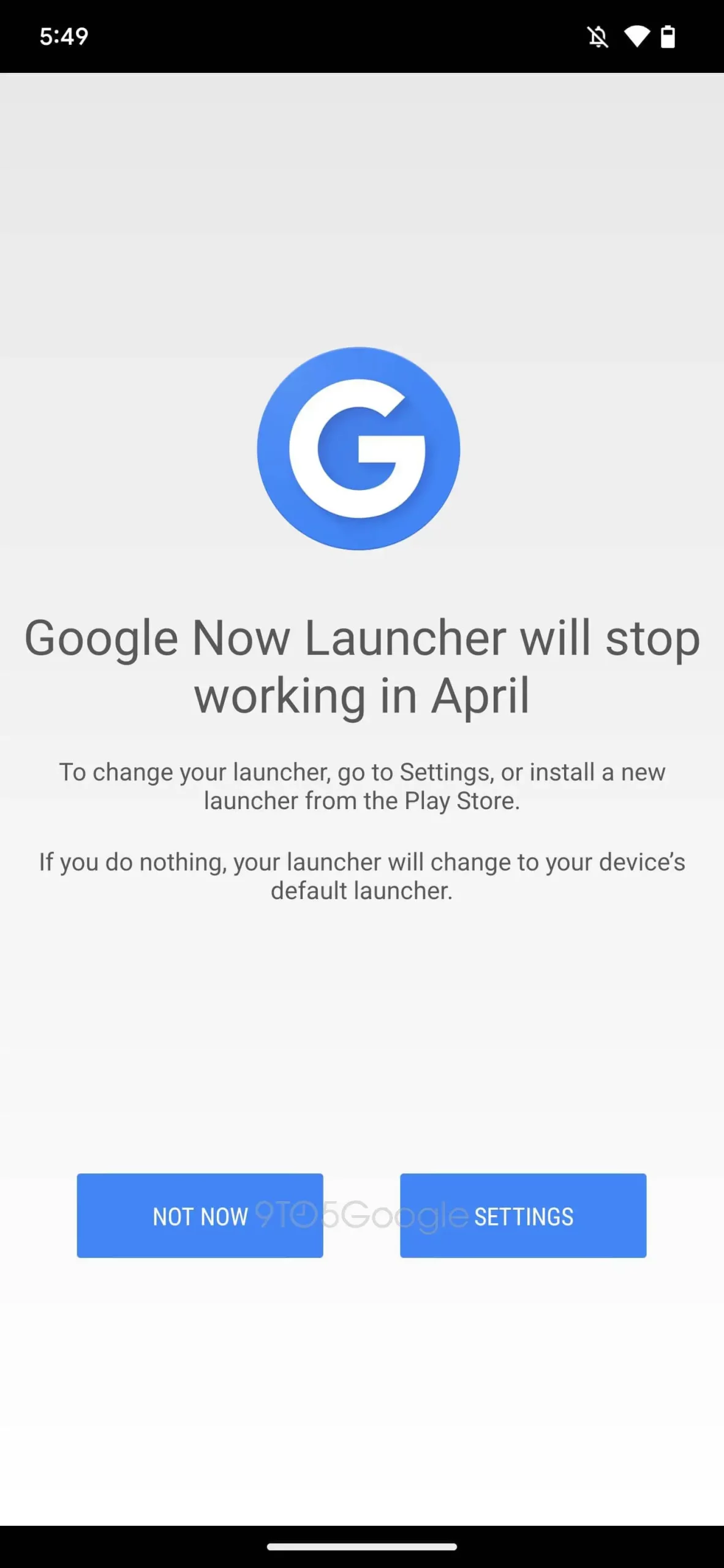 Google Now Launcher ปิดตัว