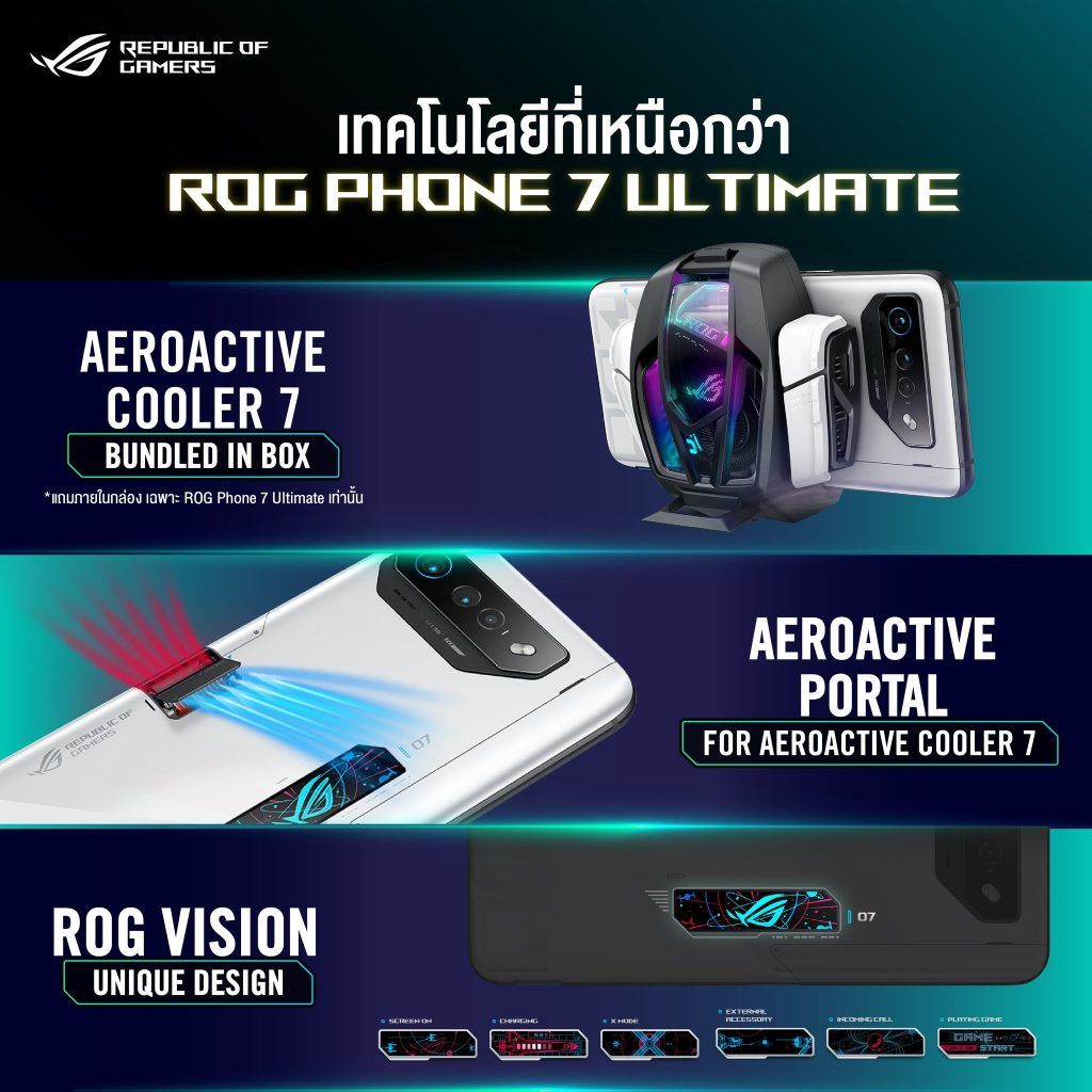 สเปค ROG Phone 7 Series เกมมิ่งโฟนสุดโหด พร้อมชิป Snapdragon 8 Gen 2 ...