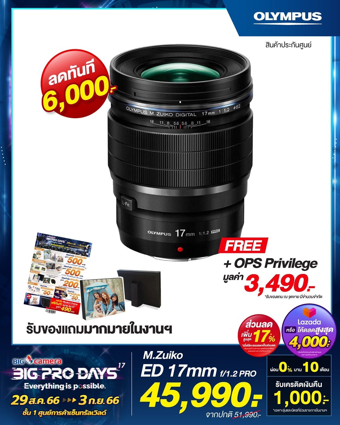 โปรโมชั่น BIG CAMERA BIG PRO DAYS ครั้งที่ 17