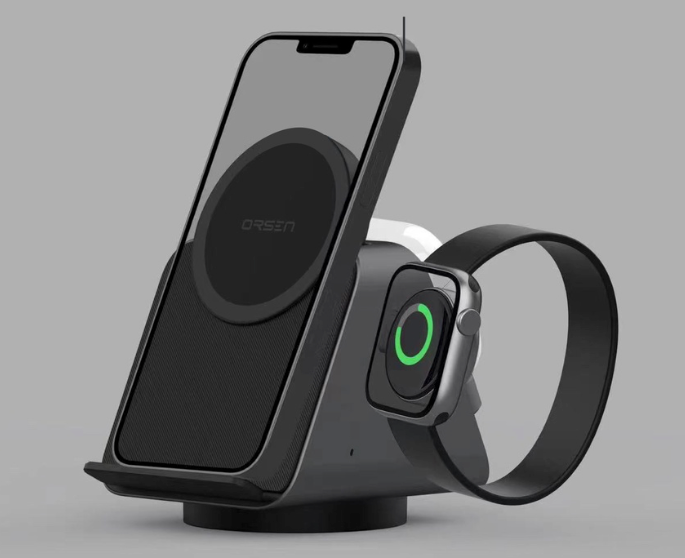 Orsen by Eloop W8 3 in 1 Magnetic Wireless Charger Stand 15W แท่นชาร์จไร้สาย 