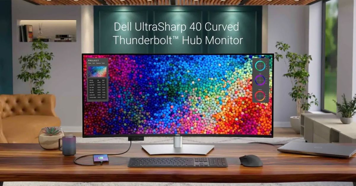 Dell UltraSharp 40 Curved Monitor จอโค้ง 40 นิ้ว ความละเอียด 5K เป็นฮับ
