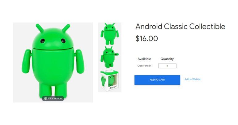 Google วางขายฟิกเกอร์มาสคอต Android ราคา 500 กว่าบาท แป๊บเดียว ของหมดเกลี้ยง