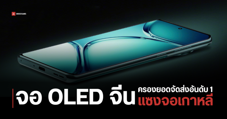 จอ OLED จากจีน ทำยอดขายแซงจอเกาหลี ได้เป็นครั้งแรก ส่วน Samsung Display ยังครองตลาดเหมือนเดิม