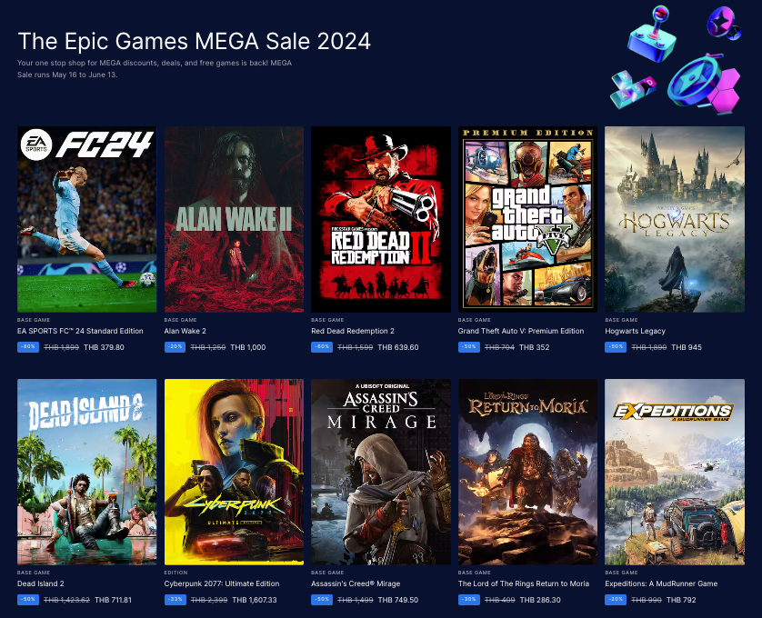 The Epic Games MEGA Sale 2024