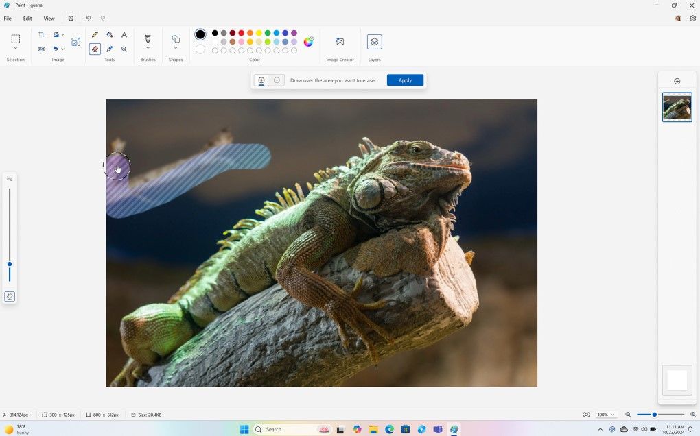 Microsoft เปิดตัวฟีเจอร์ AI แก้ไขภาพบน Paint ได้เหมือน Photoshop บน Copilot+ PC