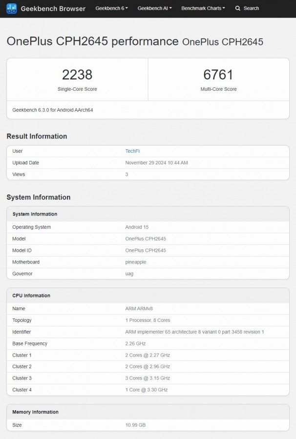 OnePlus 13R โผล่บน Geekbench ยืนยันได้ชิป Snapdragon 8 Gen 3