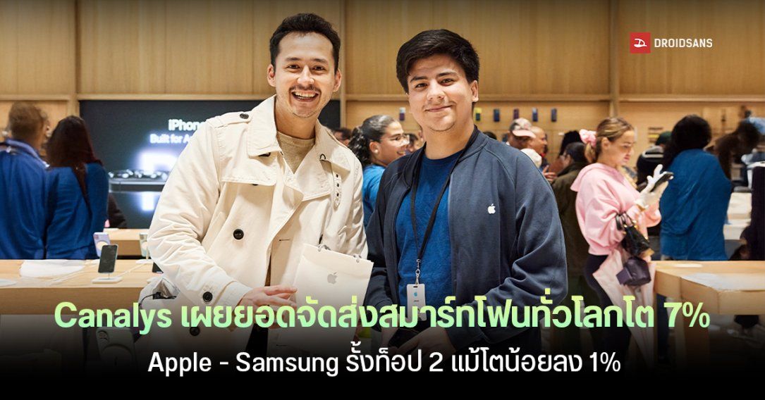 Canalys เผยตลาดสมาร์ทโฟนทั่วโลกโตขึ้น 7% ตลอดปี 2024 ที่ผ่านมา โดย Apple – Samsung ยังเป็นผู้นำอยู่