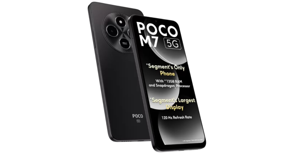 เปิดตัว POCO M7 5G มือถือ 5G จอใหญ่ 6.88 นิ้ว 120Hz ได้ชิป Snapdragon พร้อมกล้อง Sony 50MP ในราคาคุ้มๆ