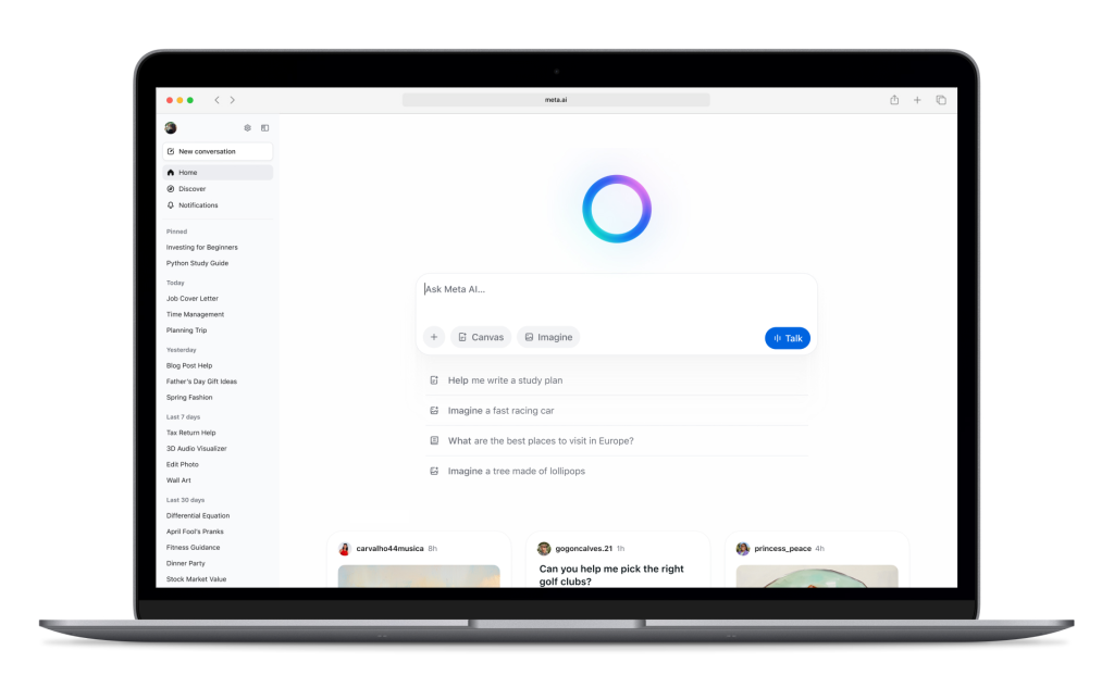 Meta AI Website