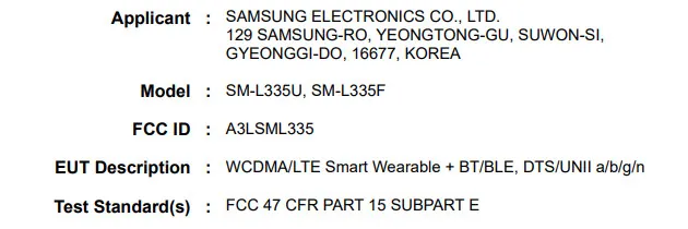 Samsung Galaxy Watch 8 FCC