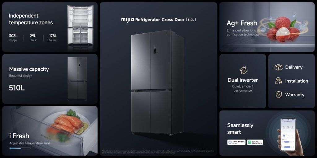 MIJIA Refrigerator Cross Door 510L