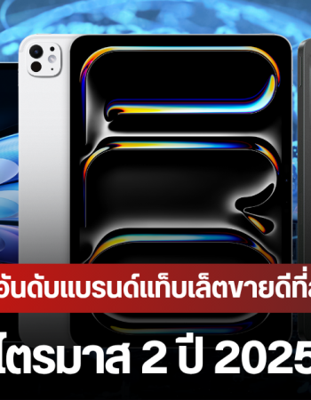 5 อันดับแบรนด์แท็บเล็ตขายดีที่สุดในโลก Q2/2025 ยอดรวมโตต่อเนื่อง 6 ไตรมาสติด iPad ยัง No.1 ส่วน Chromebook ก็พุ่งแรง