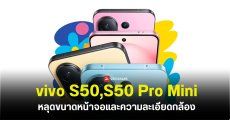 หลุดสเปค vivo S50 และ S50 Pro Mini กล้องหน้า 50MP และหน้าจอความละเอียด 1.5K 