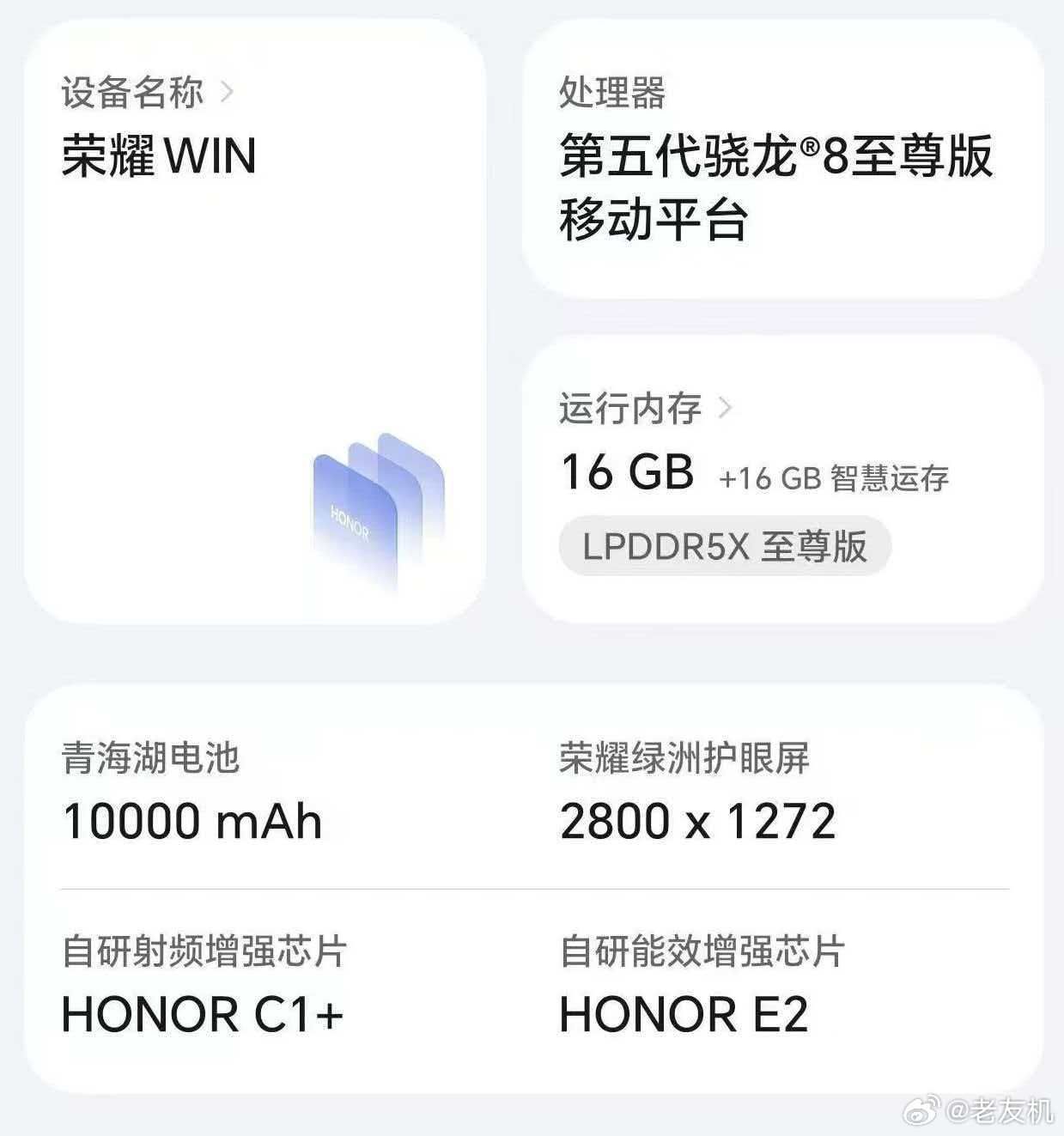 สเปค HONOR Win